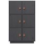 Voir la diapositive 5 : VIDAXL Buffet haut Gris 67x40x108,5 cm Bois massif de pin