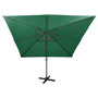 Voir la diapositive 4 : VIDAXL Parasol de jardin en porte-a-faux et mat et lumieres LED vert