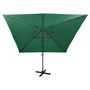 Voir la diapositive 4 : VIDAXL Parasol de jardin en porte-a-faux et mat et lumieres LED vert