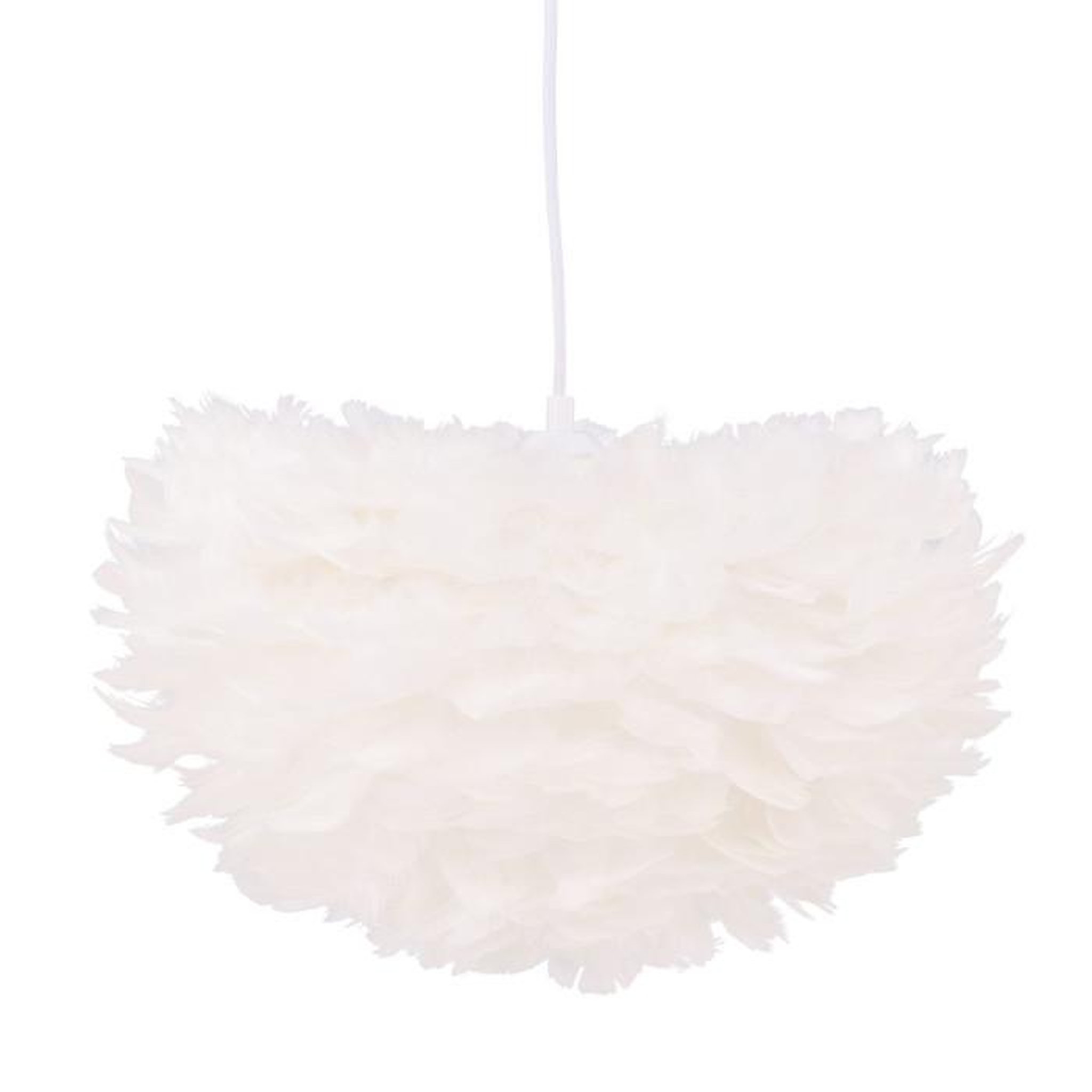Paris Prix Lampe Suspension en plume  Nicola  45cm Blanc