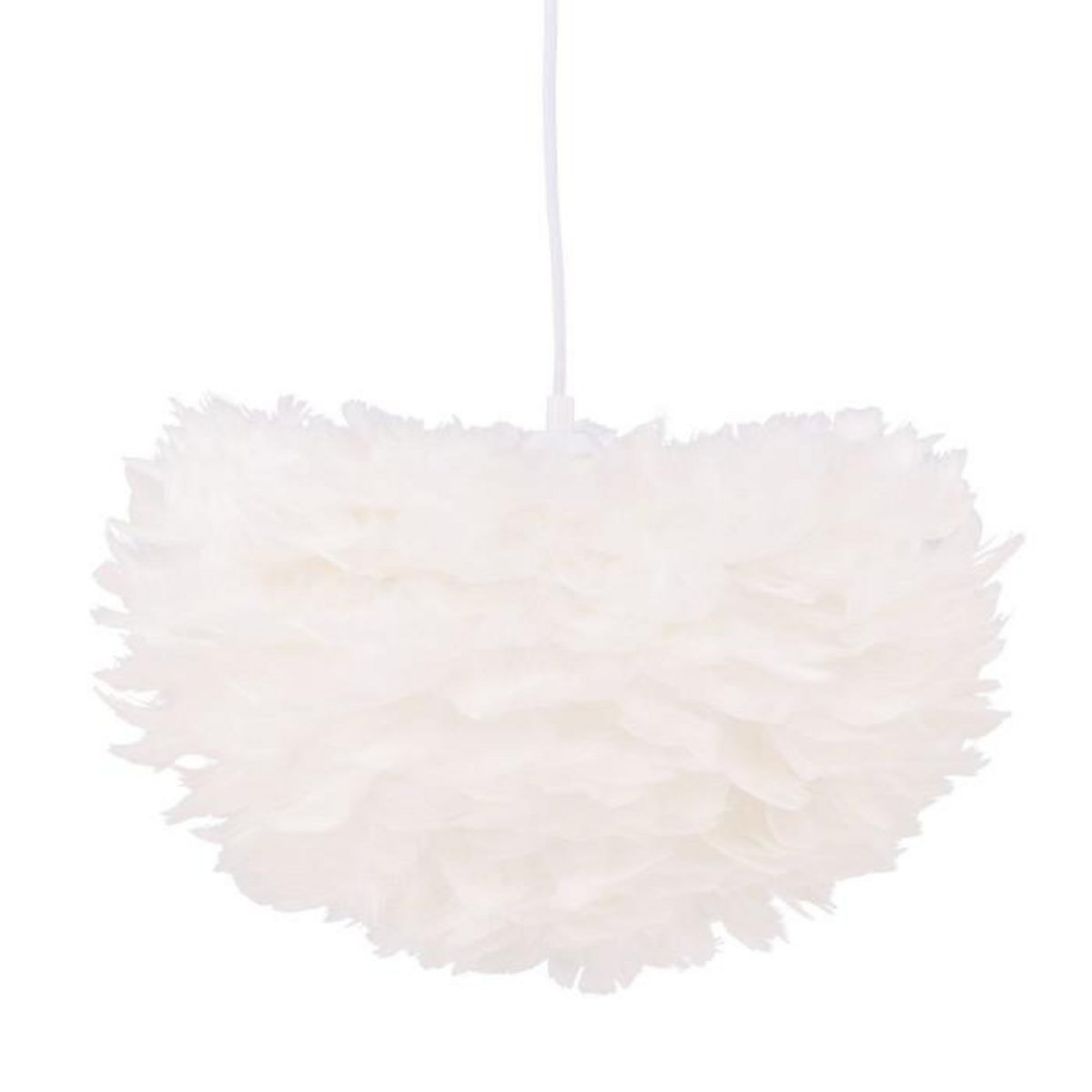 Paris Prix Lampe Suspension en plume  Nicola  45cm Blanc