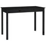 Voir la diapositive 2 : VIDAXL Table a manger Noir 110x55x75 cm Bois massif de pin