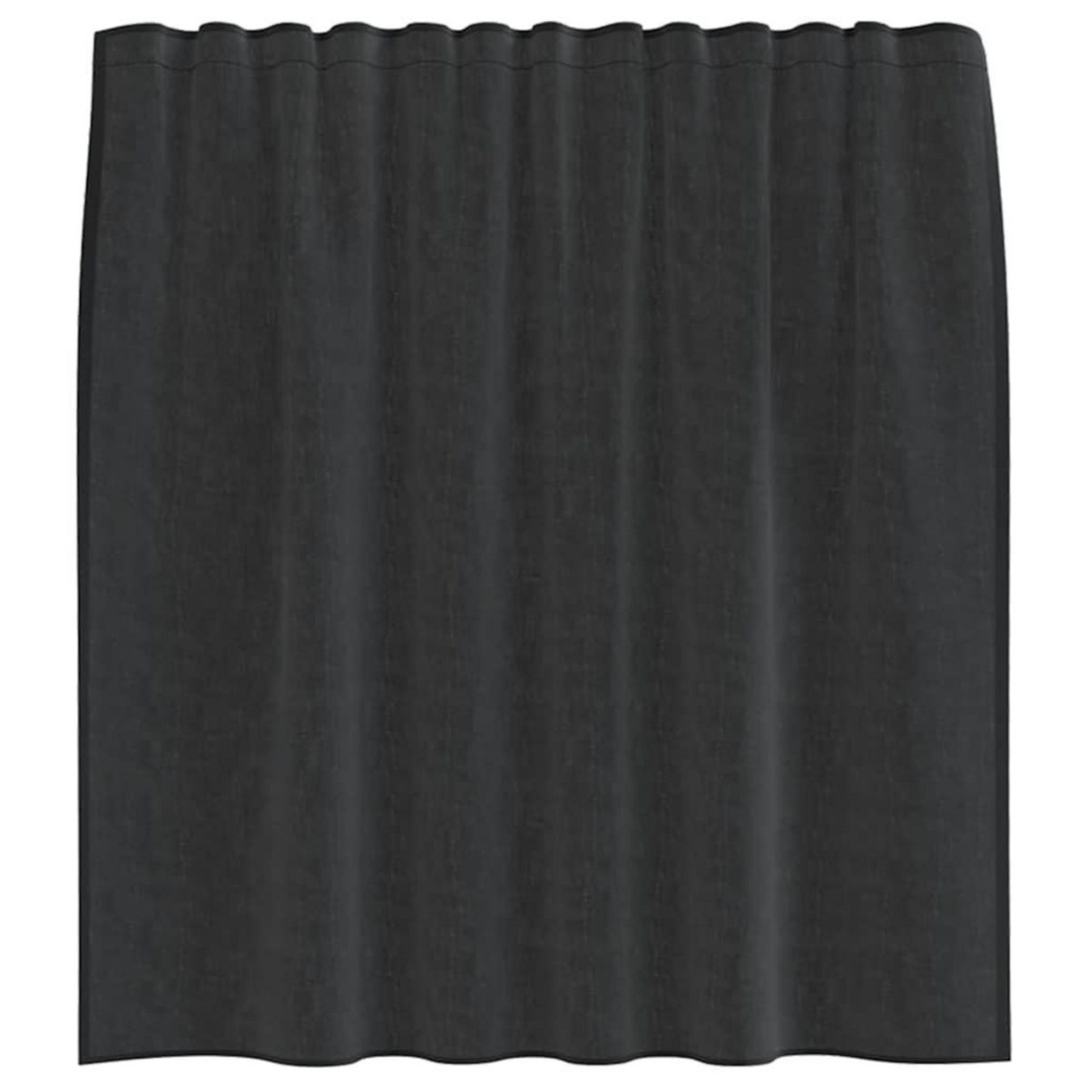 VIDAXL Rideaux en voile avec passants 2 pcs noir