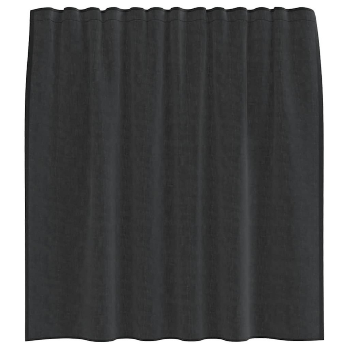 VIDAXL Rideaux en voile avec passants 2 pcs noir