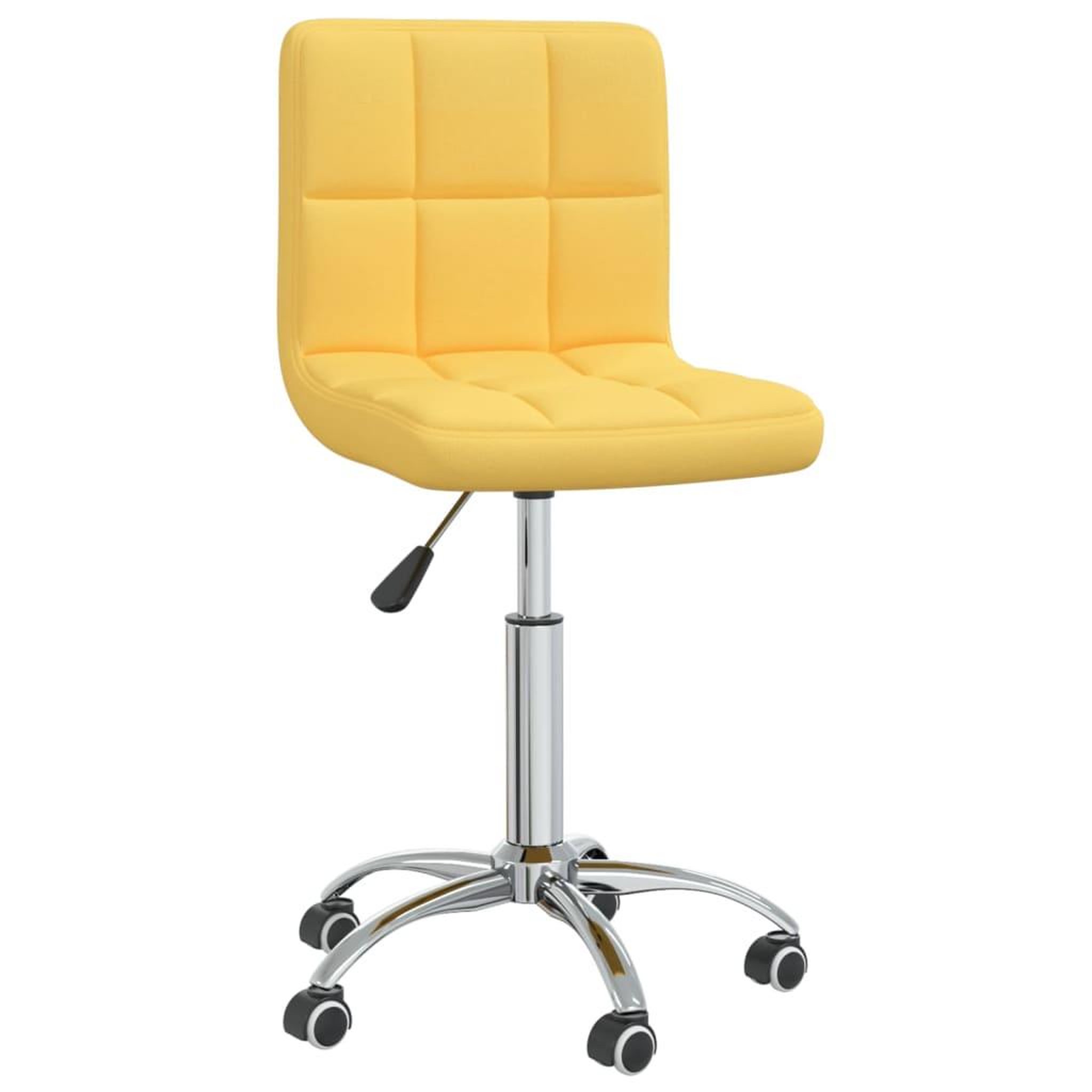 VIDAXL Chaise pivotante de salle a manger Jaune moutarde Tissu