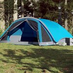 VIDAXL Tente de cabine familiale 6 personnes bleu impermeable