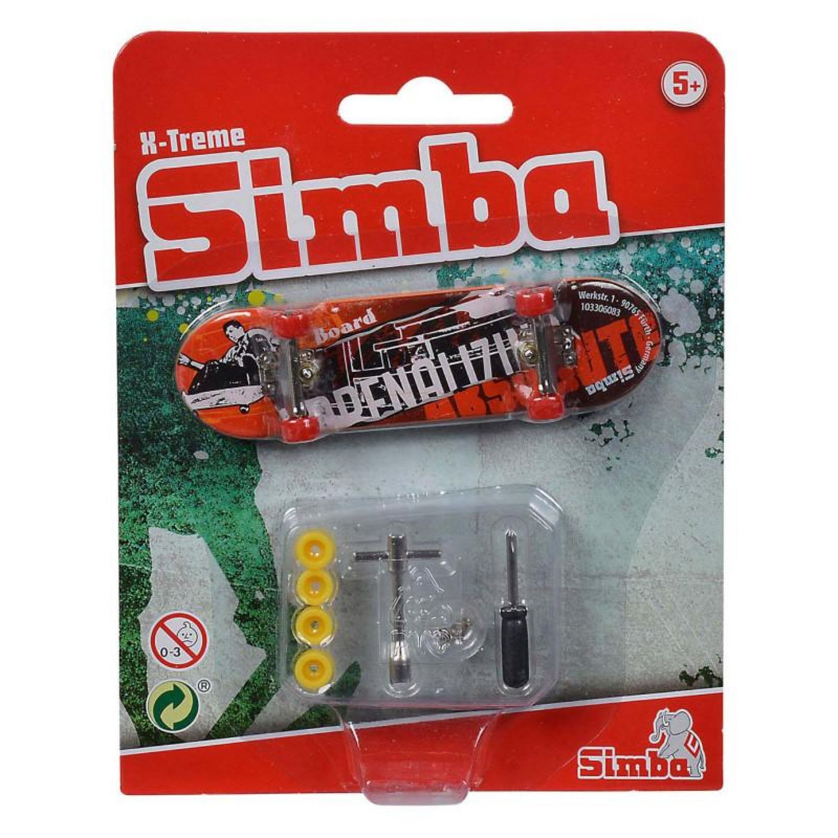 SIMBA Simba - Finger Skateboard X-Treme Color with Accessories 103306083