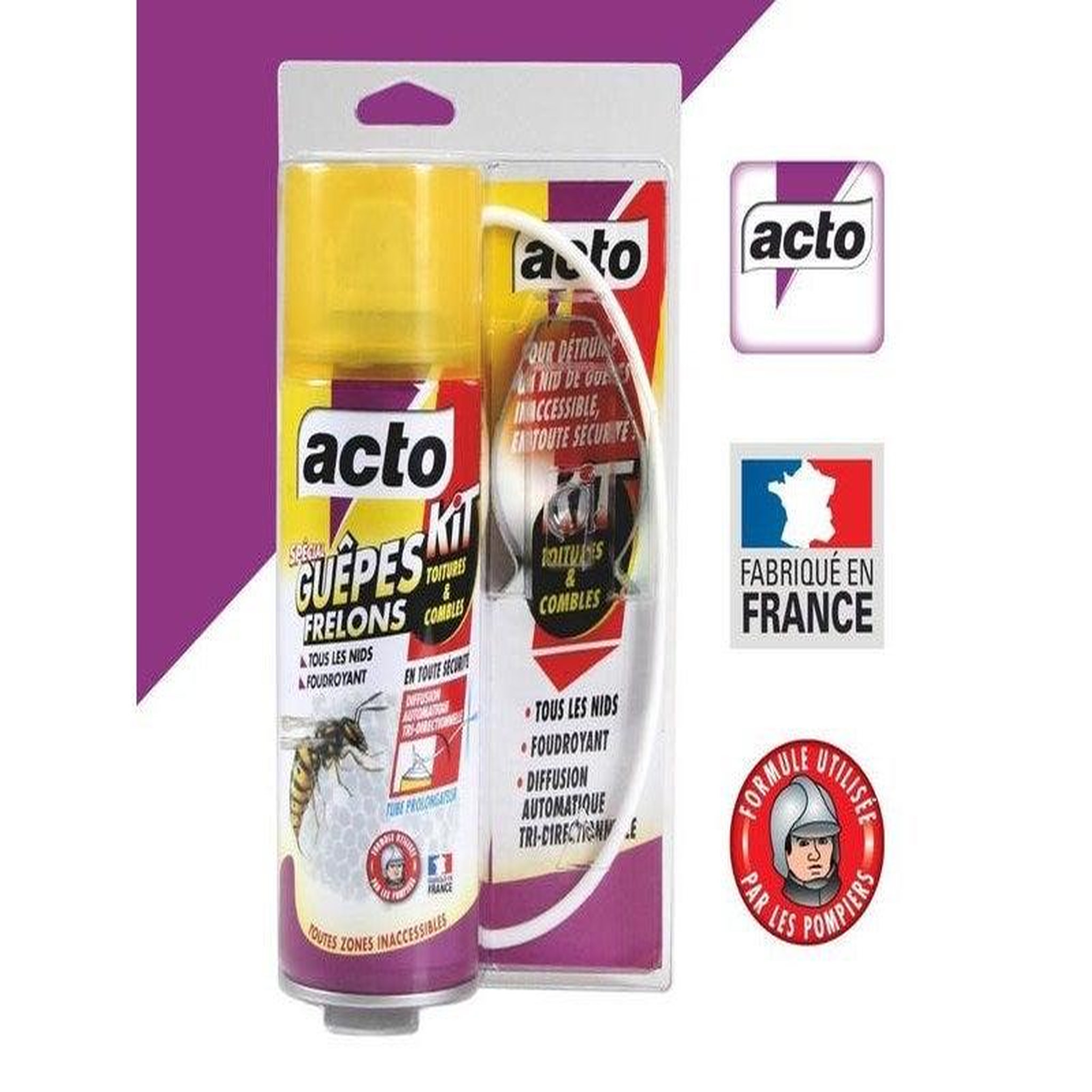 CENTRALE BRICO Antiguêpes et frelons aérosol ACTO, 300ml
