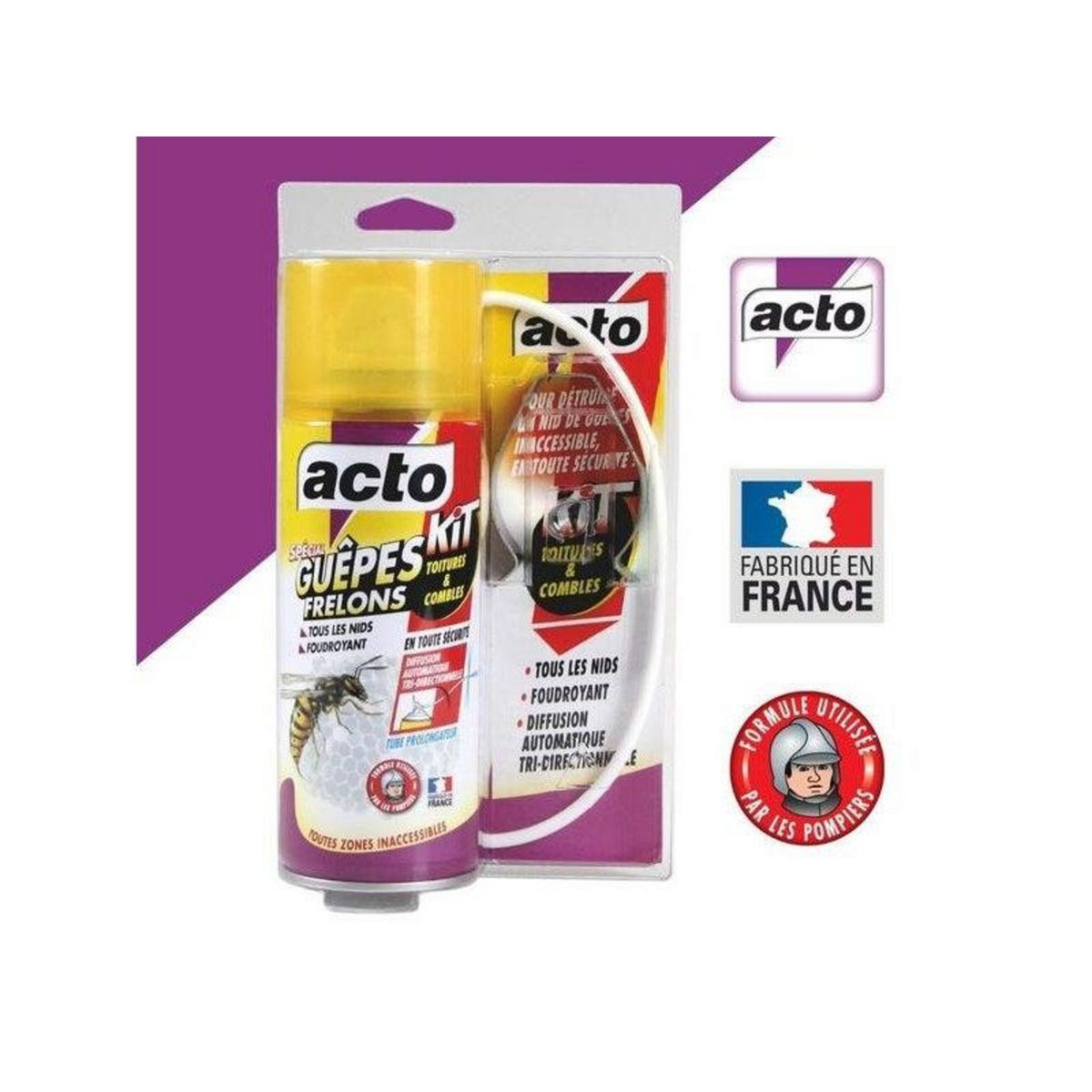 CENTRALE BRICO Antiguêpes et frelons aérosol ACTO, 300ml