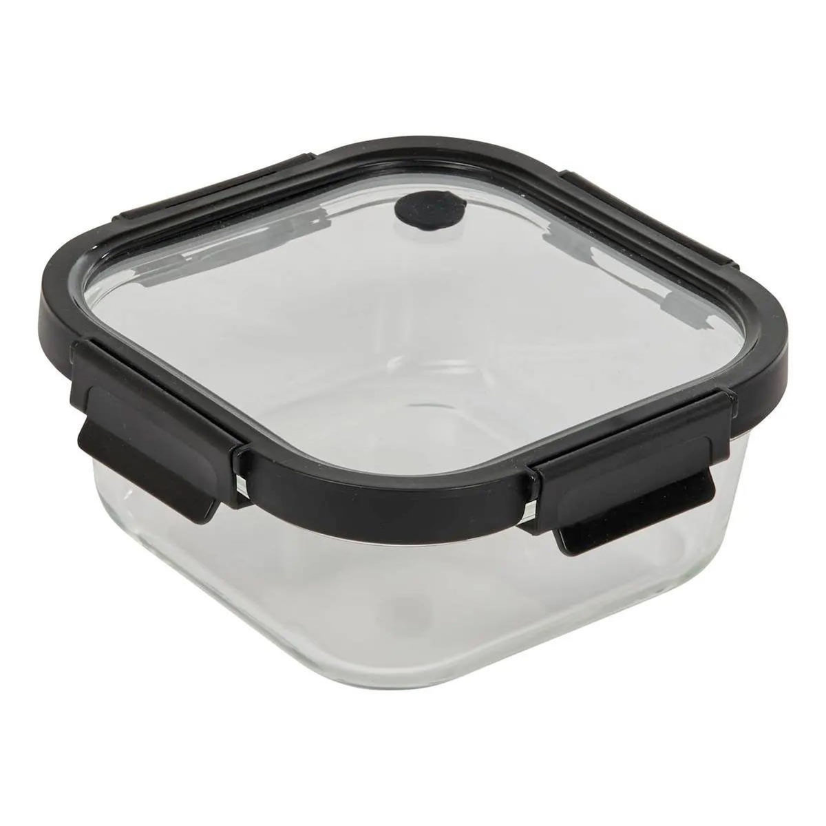 FIVE Boîte de Conservation en Verre  Clipeat Plus  1,1L Noir