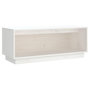 Voir la diapositive 2 : VIDAXL Meuble TV Blanc 90x35x35 cm Bois de pin massif