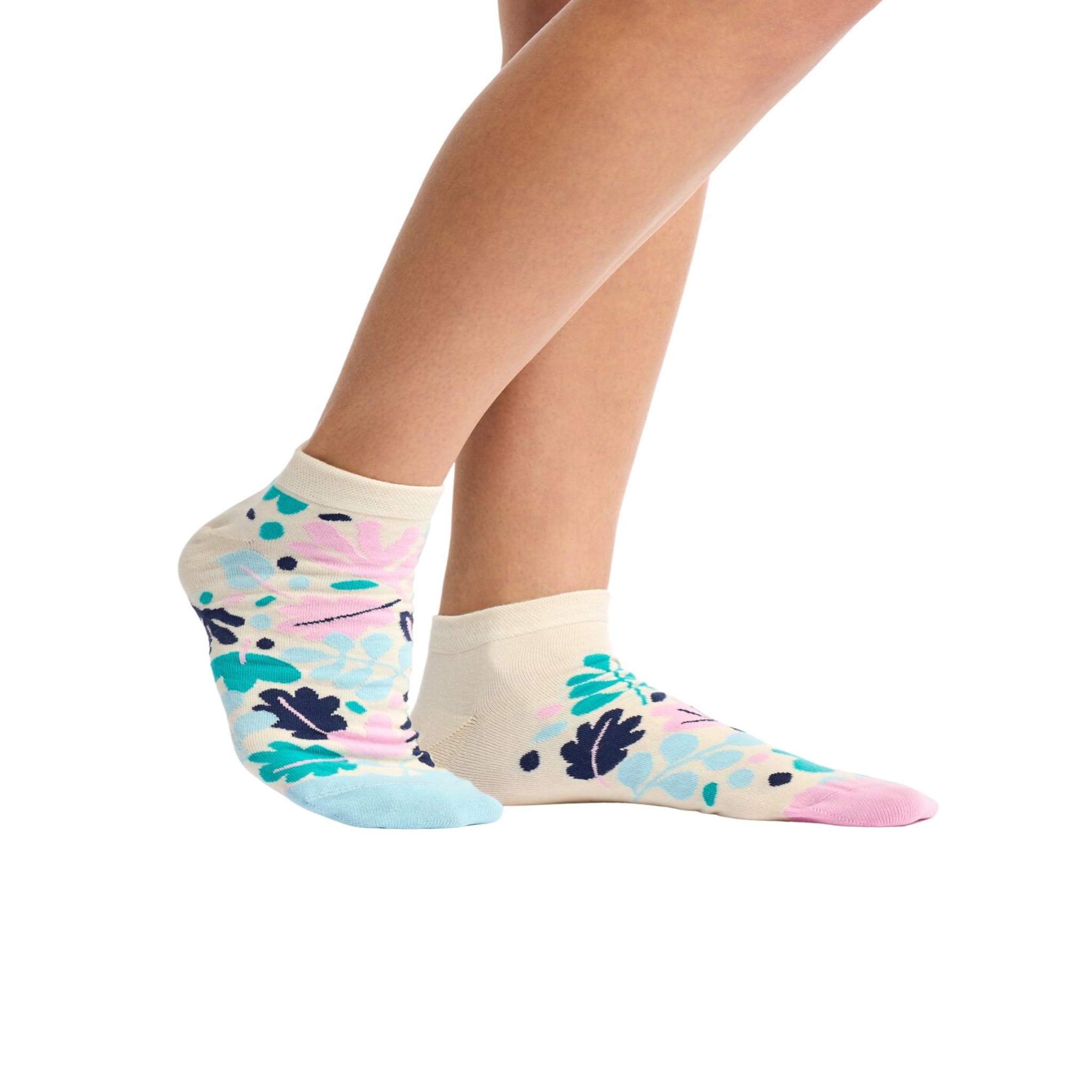 Voir la diapositive 2 : DEDOLES Socquettes feuilles turquoises