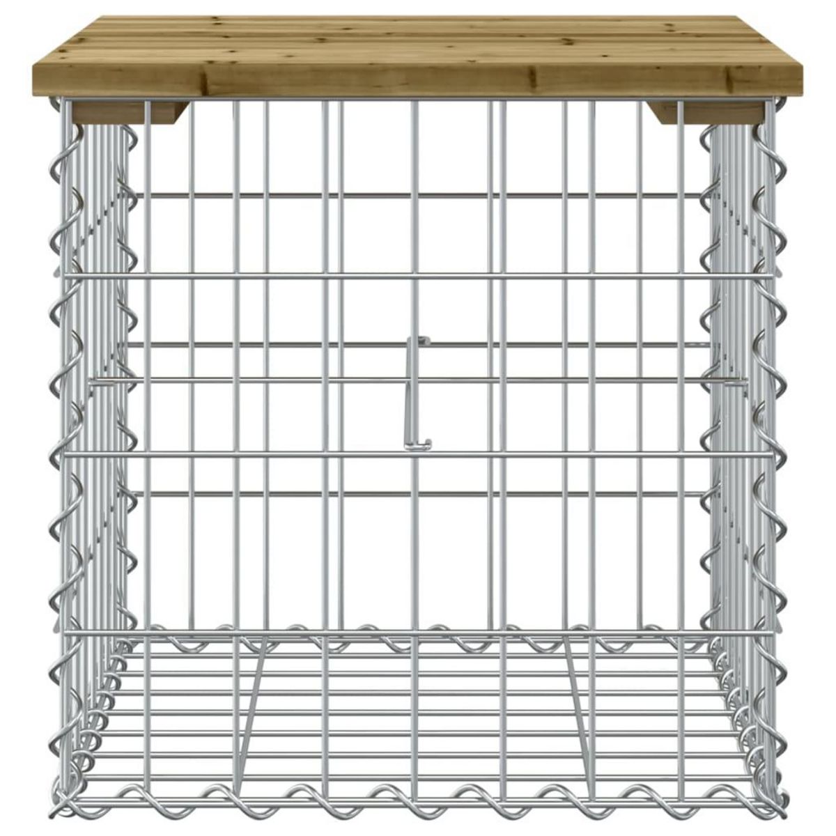 VIDAXL Banc de jardin design gabion 43x44x42 cm bois de pin impregne