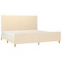 Voir la diapositive 3 : VIDAXL Cadre de lit sans matelas creme 200x200 cm tissu