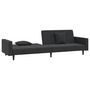Voir la diapositive 4 : VIDAXL Canape-lit a 2 places avec deux oreillers Noir Velours