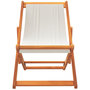 Voir la diapositive 4 : VIDAXL Chaises de plage pliables lot de 2 blanc creme tissu
