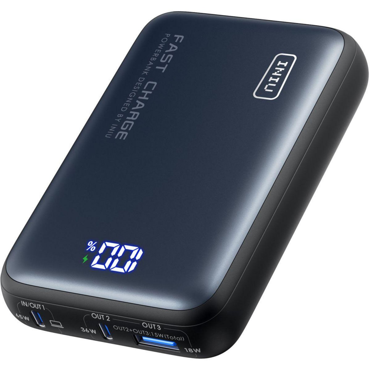 INIU Batterie externe 20 000 mAh 65W Leopard Power