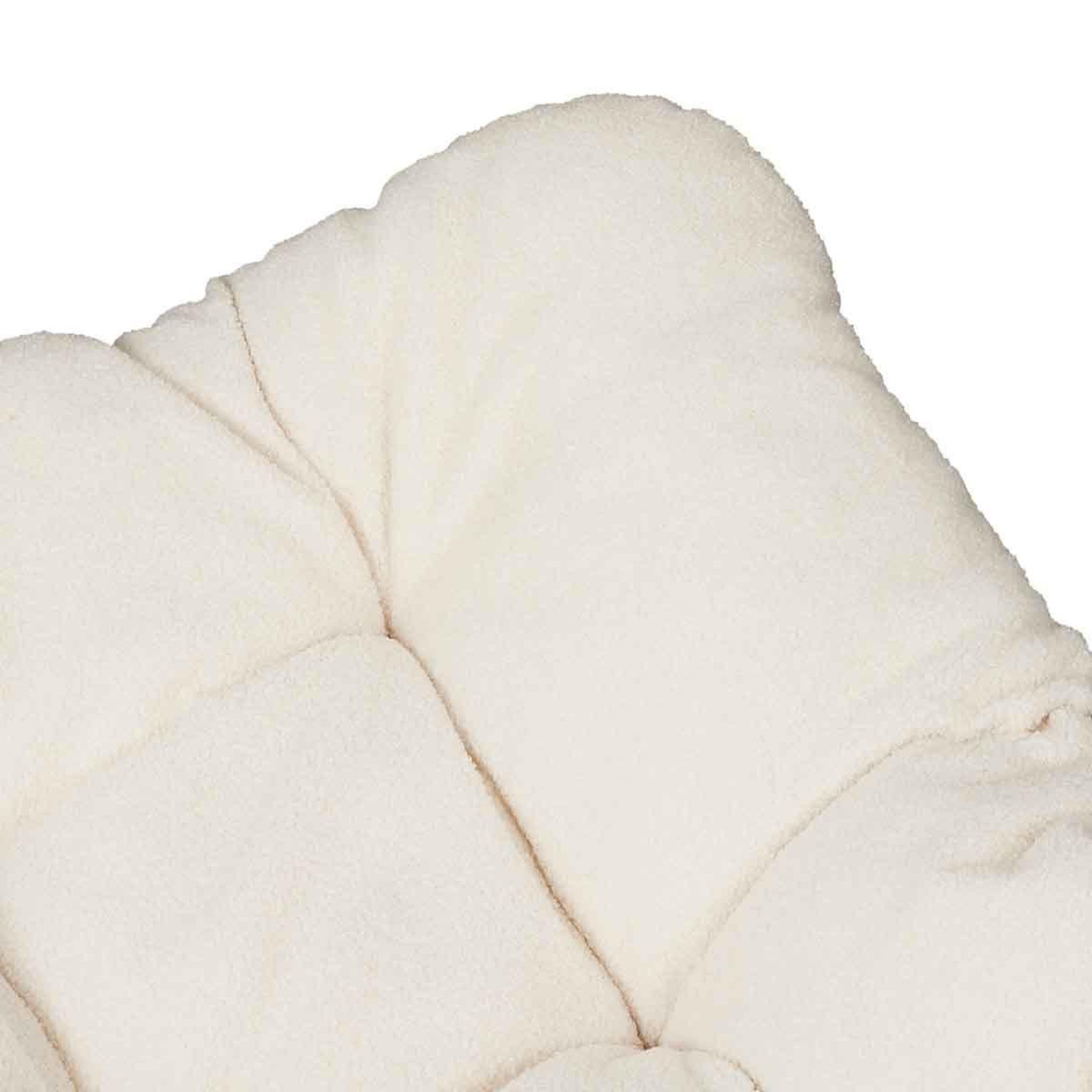 Voir la diapositive 6 : The Home Deco Factory Fauteuil Design  Odin  110cm Naturel & Blanc
