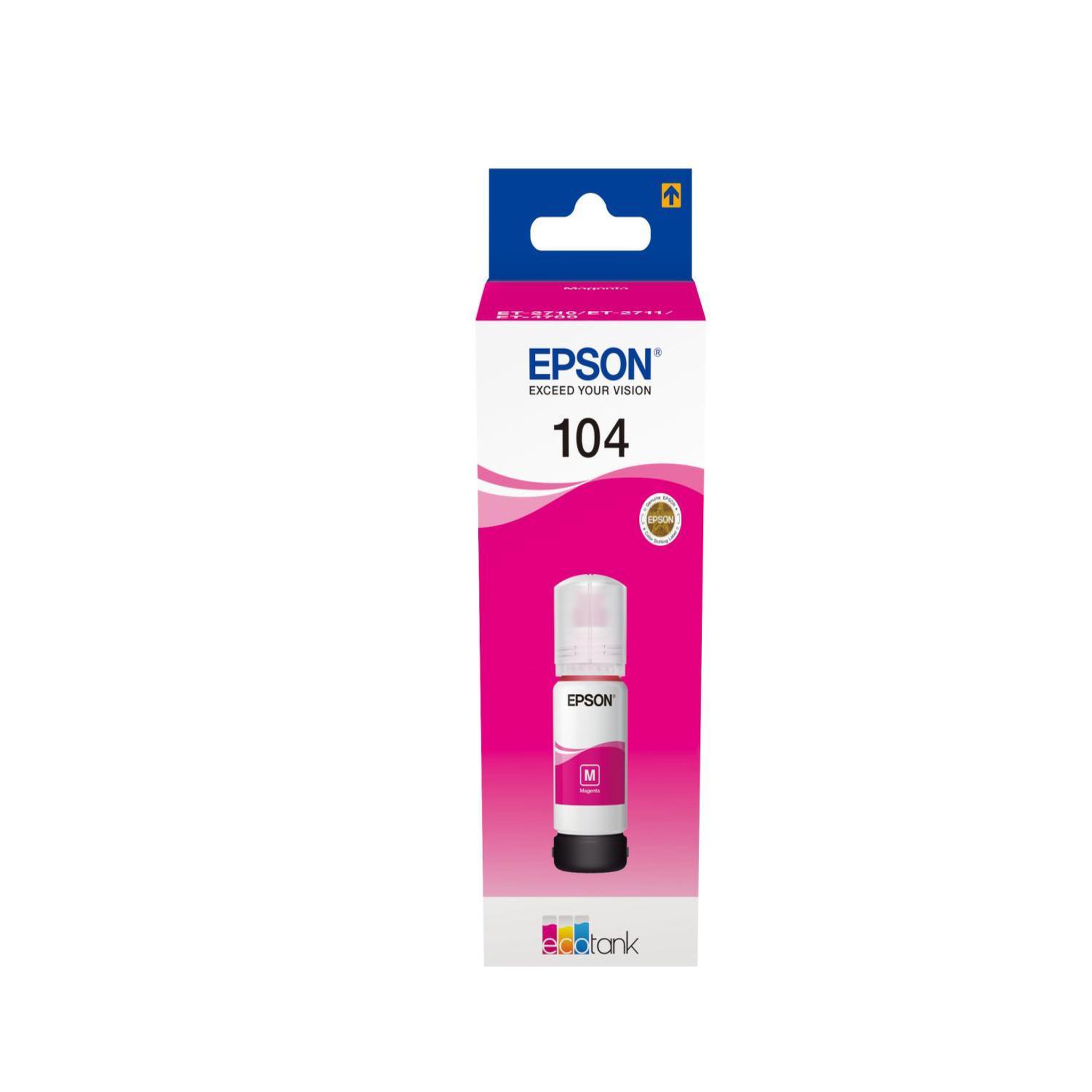 Voir la diapositive 2 : Epson Cartouche d'encre bouteille d'encre ecotank 104 magenta - c13t00p340