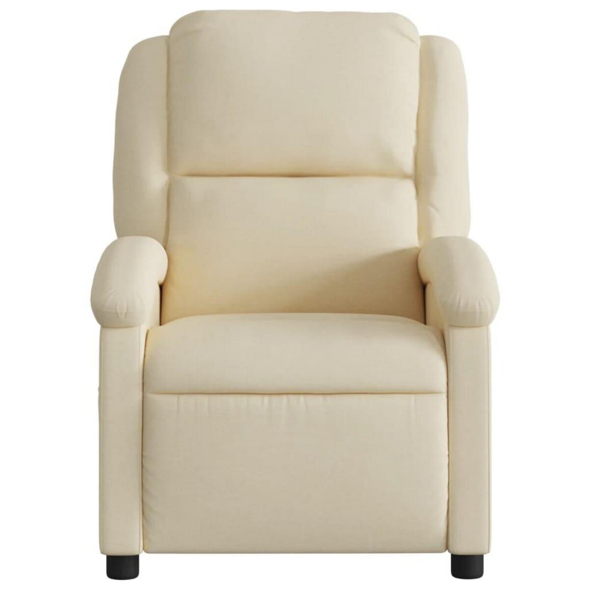 VIDAXL Fauteuil de massage inclinable Creme Tissu