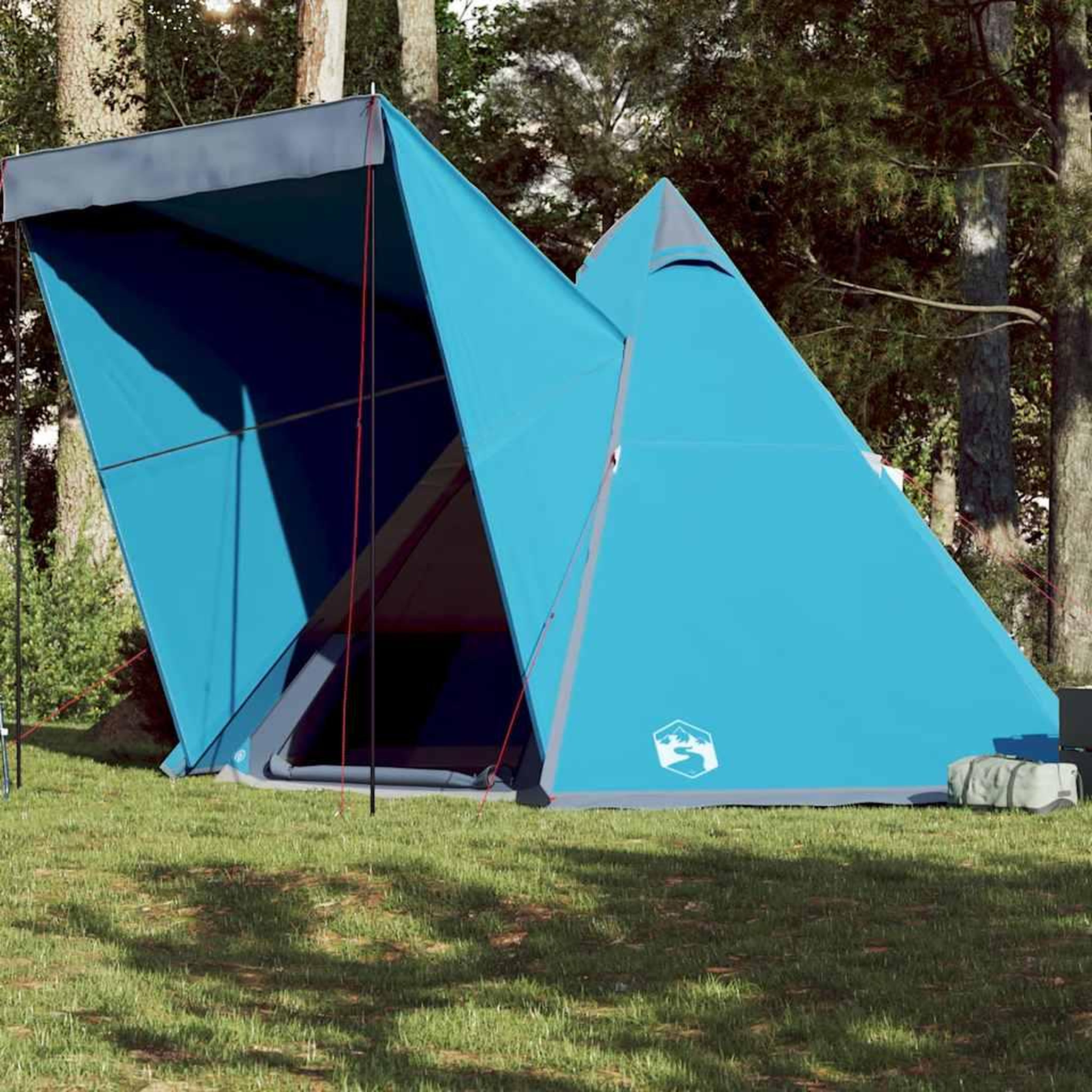 VIDAXL Tente familiale tipi 6 personnes bleu impermeable