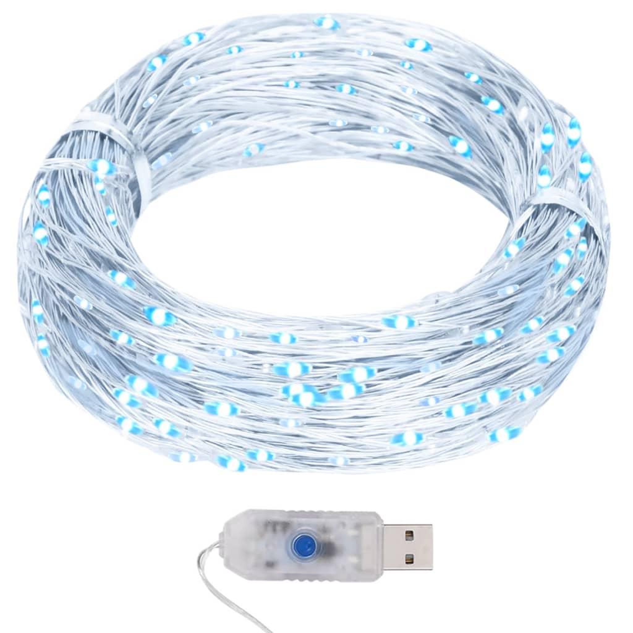 VIDAXL Guirlande lumineuse micro LED 40m 400LED blanc froid 8fonctions