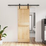 VIDAXL Porte coulissante et kit de quincaillerie 70x210 cm pin massif