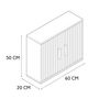 Voir la diapositive 3 : The Home Deco Factory Armoire murale 2 portes Saulk en bois - Marron