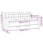 Voir la diapositive 6 : VIDAXL Canape a 3 places Creme 180 cm Tissu