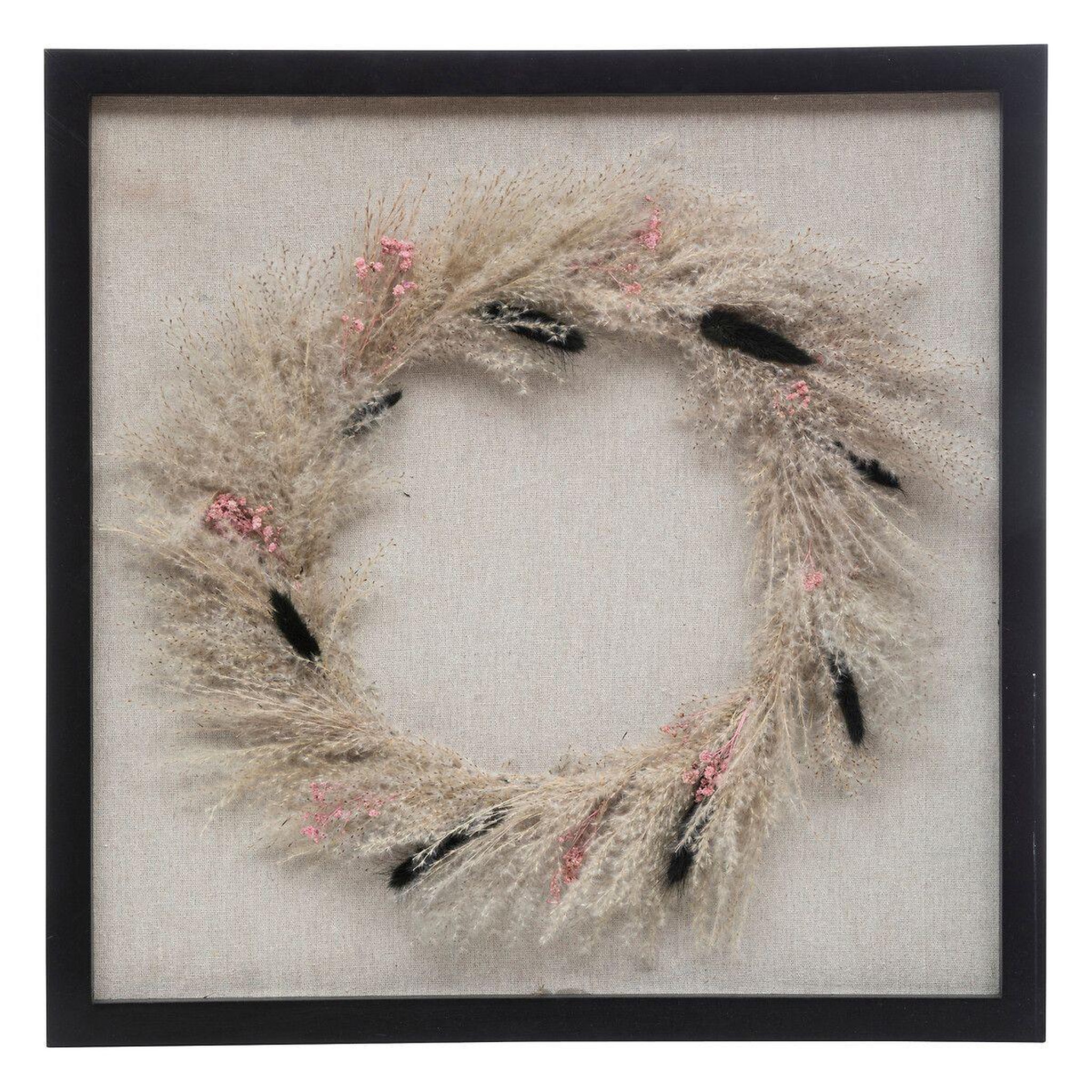 ATMOSPHERA Déco murale fleurs séchées  nia  55cm noir