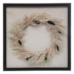 ATMOSPHERA Déco Murale Fleurs Séchées  Nia  55cm Noir