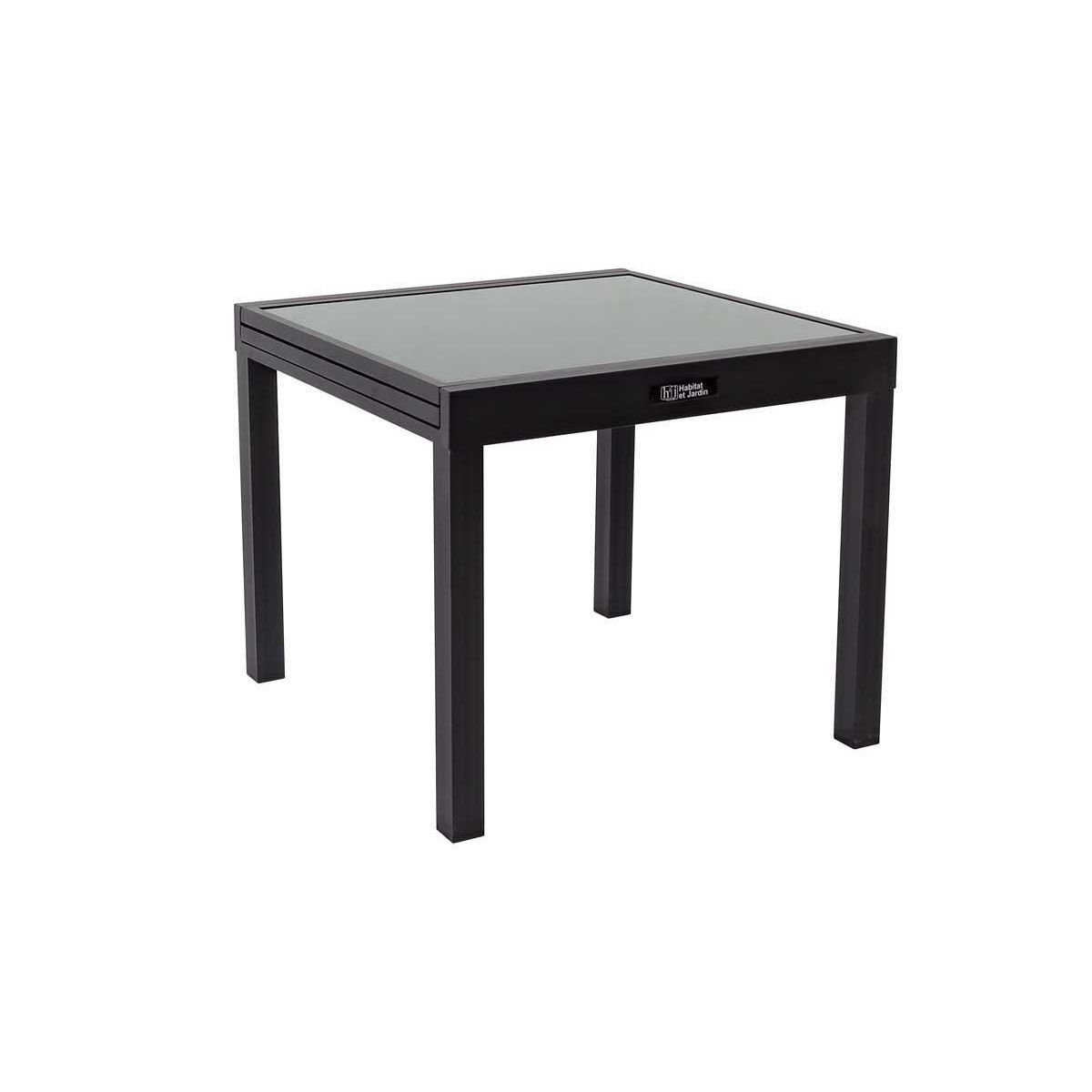 Habitat et Jardin Table de jardin aluminium extensible  Porto 8  - Phoenix - Noir