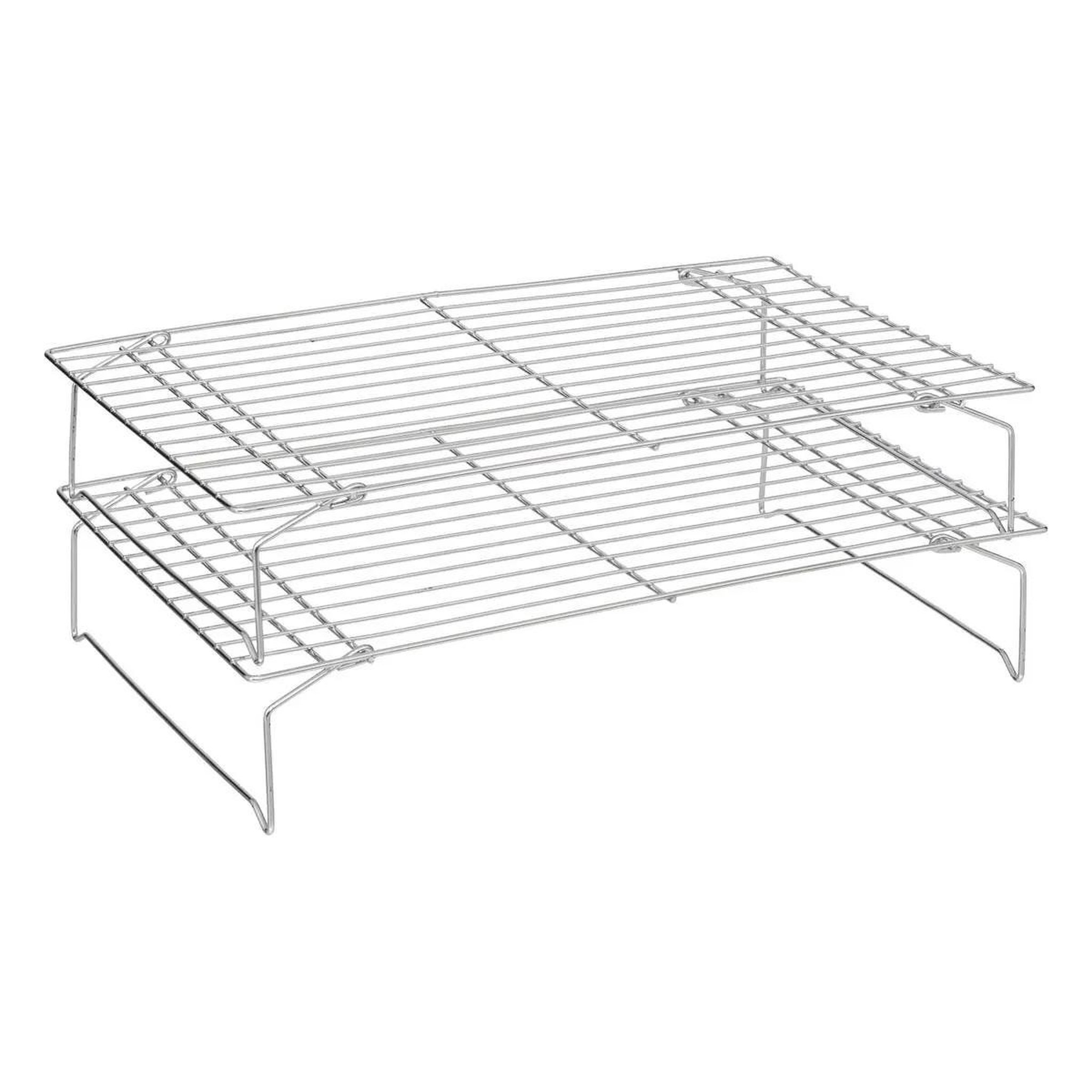 Voir la diapositive 2 : FIVE Lot de 3 volettes à pâtisserie  empilables  40cm argent