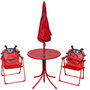 Voir la diapositive 2 : VIDAXL Jeu de bistro avec parasol pour enfants 3 pcs Rouge