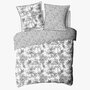 Voir la diapositive 4 : FUTURE HOME Parure de lit 2 personnes en coton 57 fils imprimé blanc