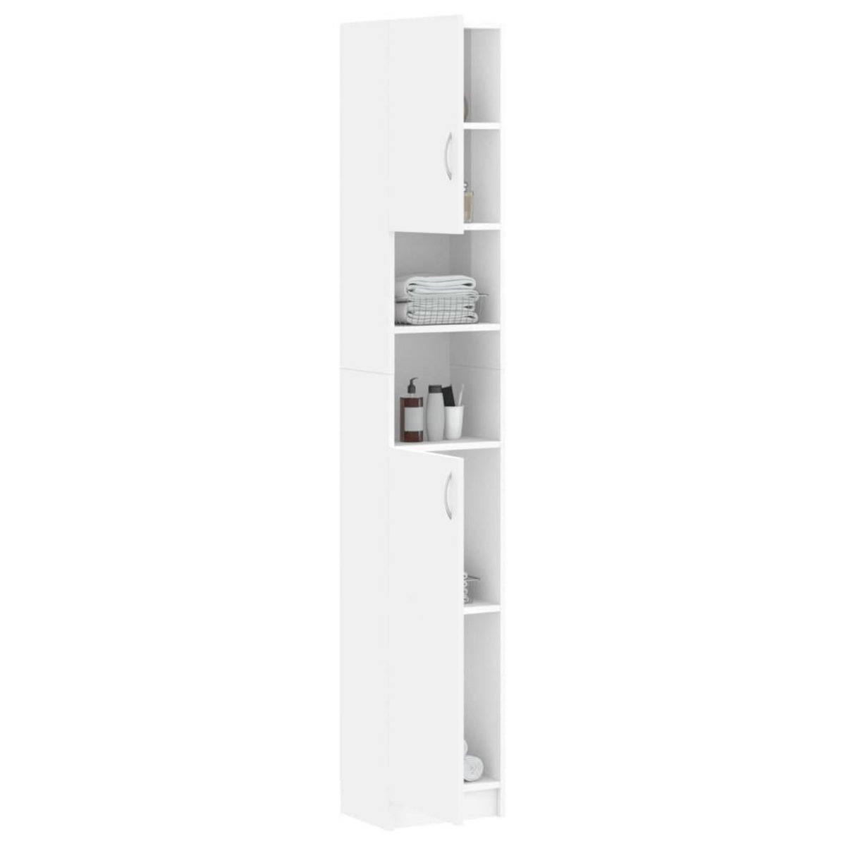 VIDAXL Armoire de salle de bain Blanc brillant Bois d'ingenierie