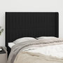 Voir la diapositive 1 : VIDAXL Tete de lit avec oreilles Noir 147x16x118/128 cm Tissu