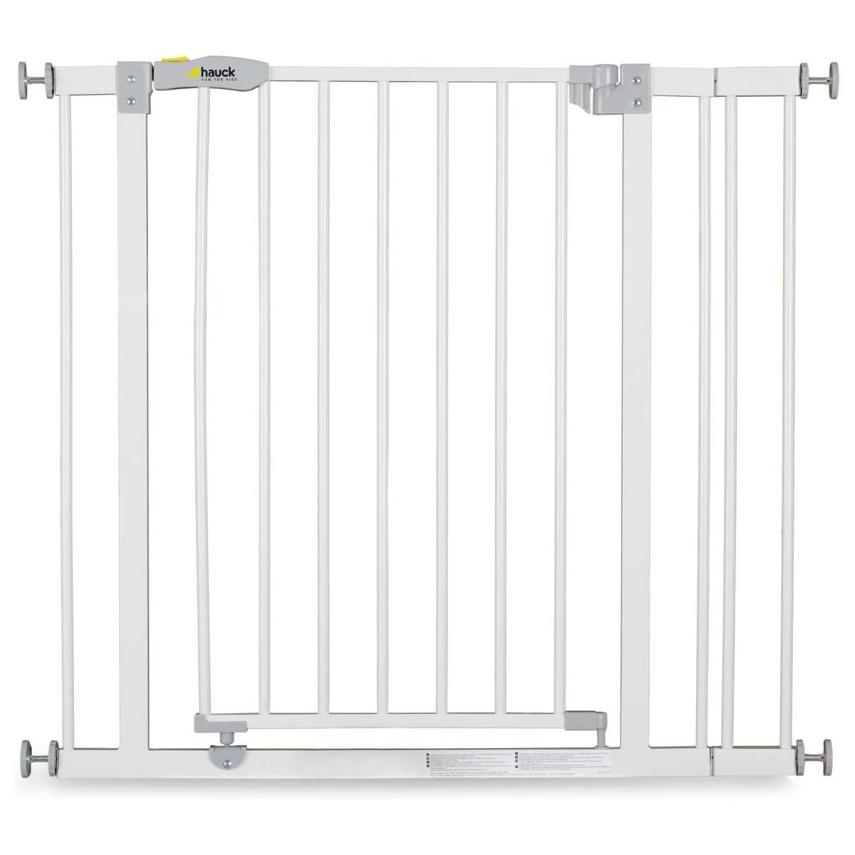 HAUCK Porte Barrière de Sécurité Open N Stop + Rallonge 9 cm Blanc