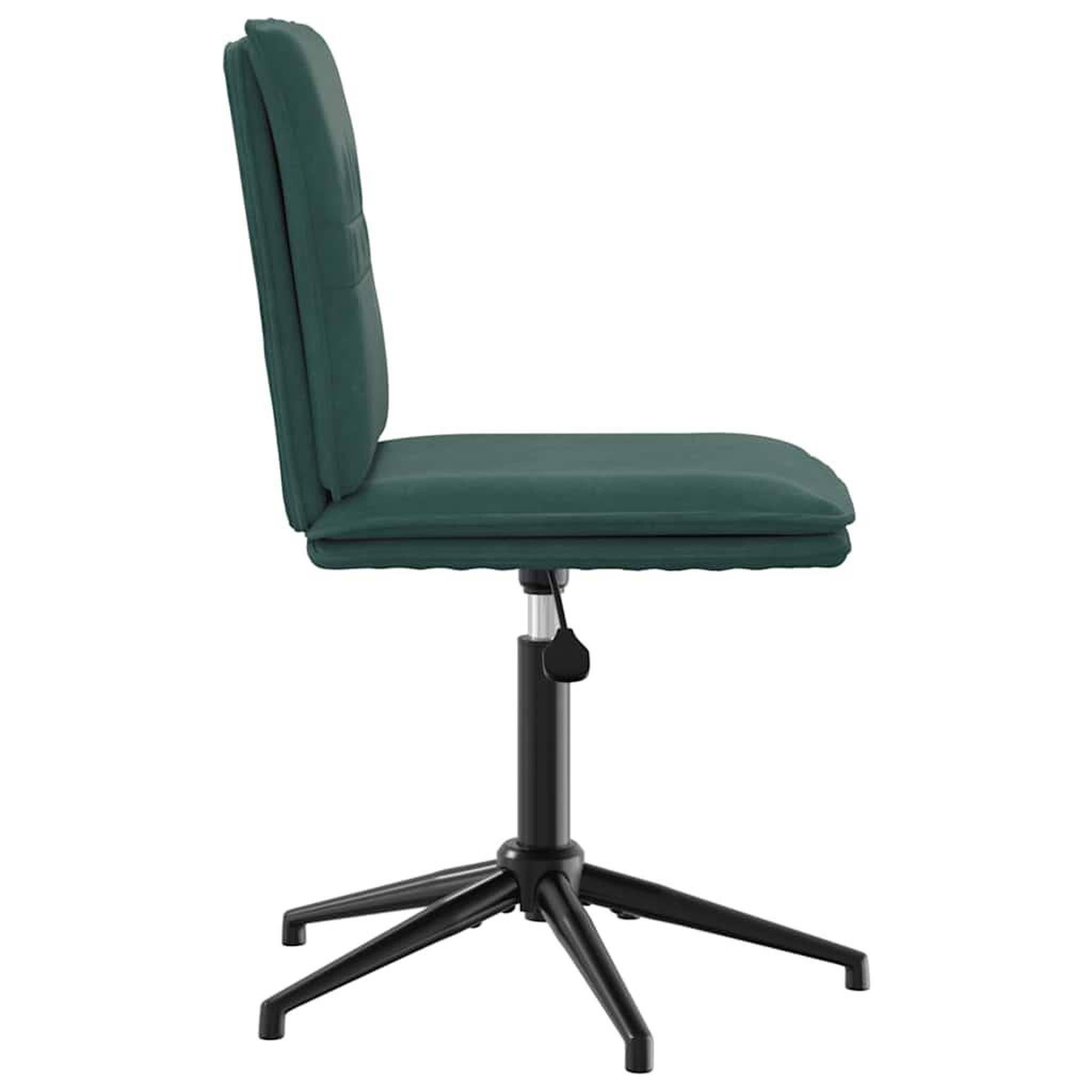 Voir la diapositive 4 : VIDAXL Chaise de salle a manger Vert fonce Velours