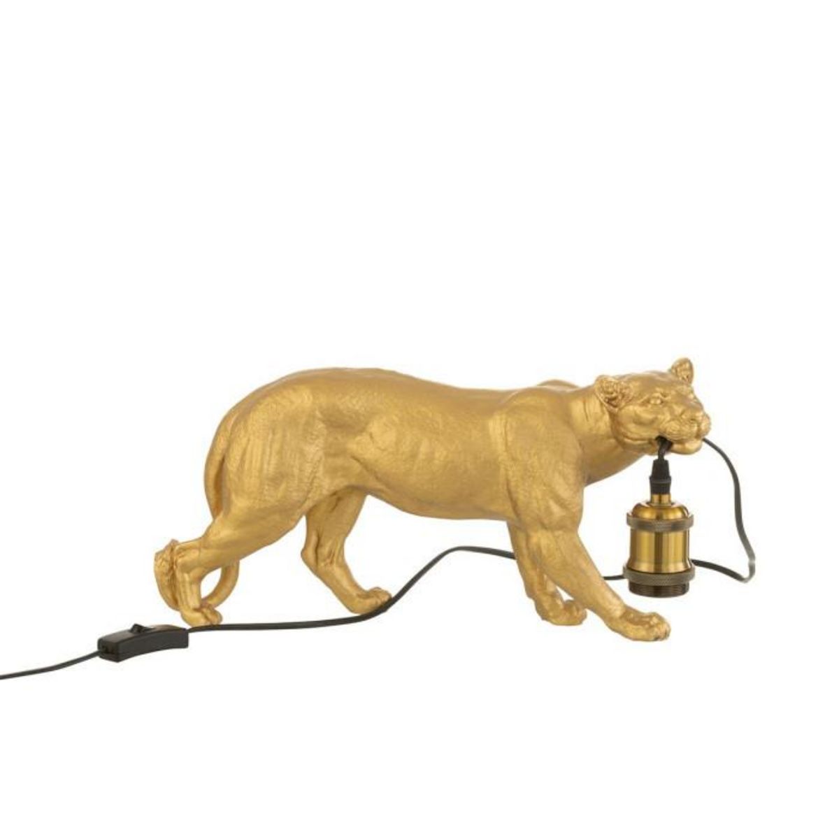 Paris Prix Lampe à Poser en Résine  Puma  40cm Or