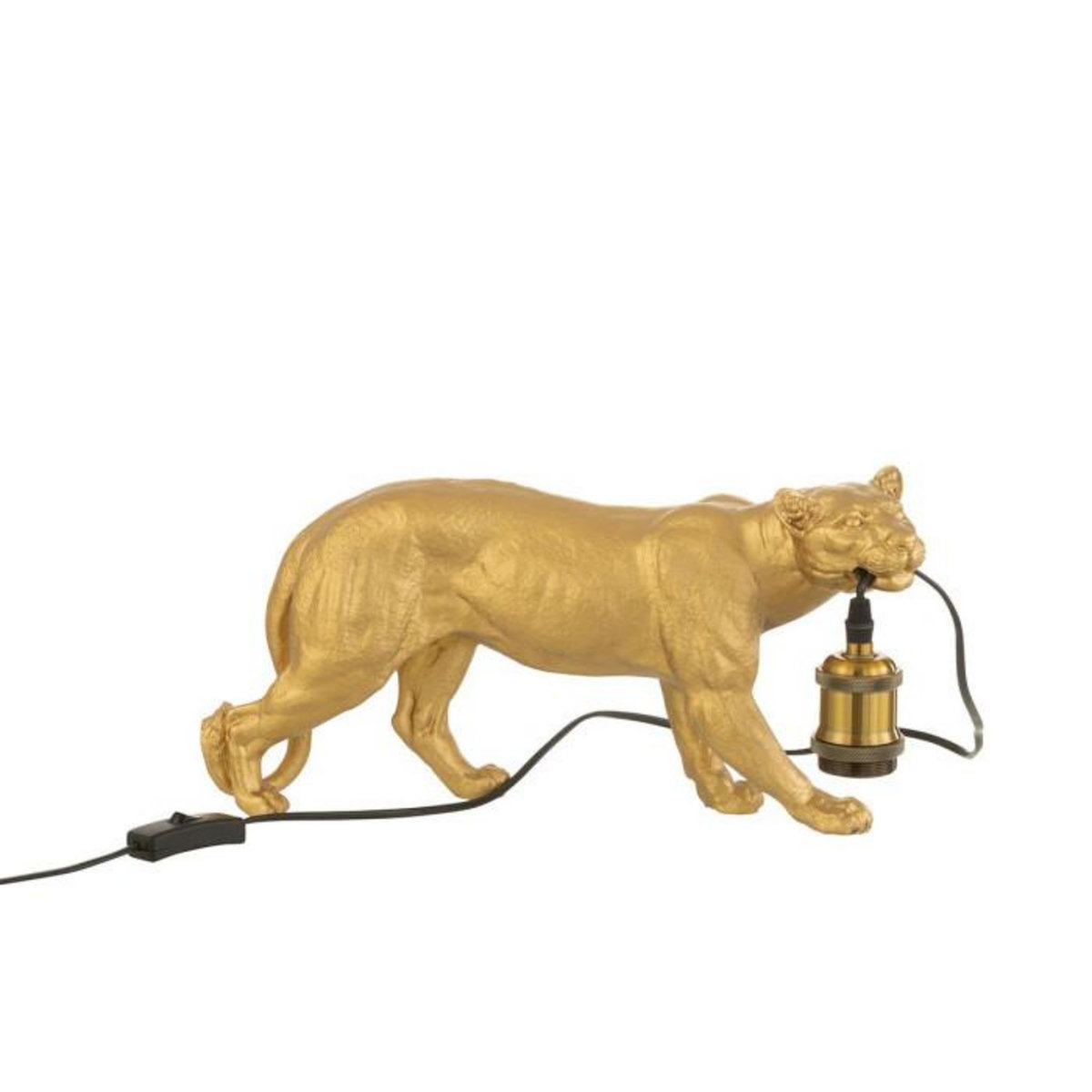 Paris Prix Lampe à Poser en Résine  Puma  40cm Or