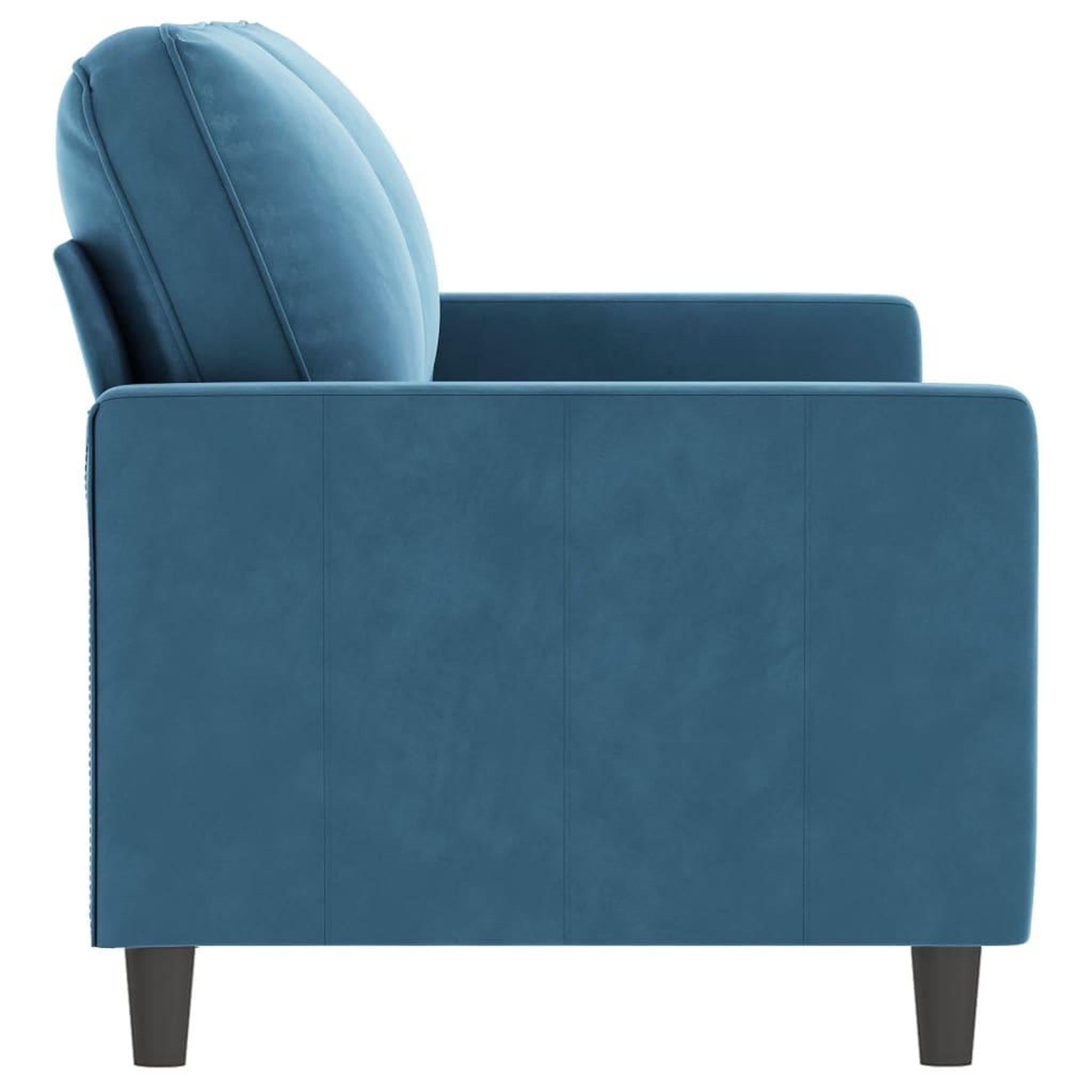 Voir la diapositive 4 : VIDAXL Canape a 2 places Bleu 140 cm Velours