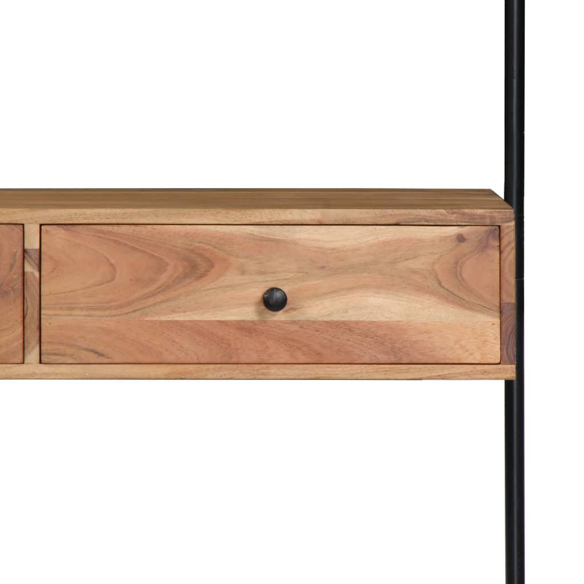 Voir la diapositive 3 : VIDAXL Bureau mural 90x40x170 cm Bois d'acacia solide