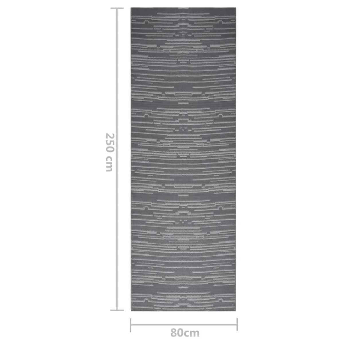 VIDAXL Tapis d'exterieur Anthracite 80x250 cm PP