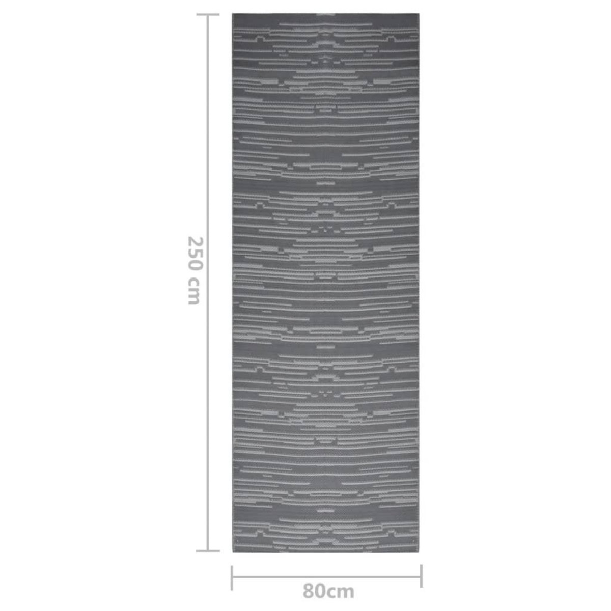 VIDAXL Tapis d'exterieur Anthracite 80x250 cm PP