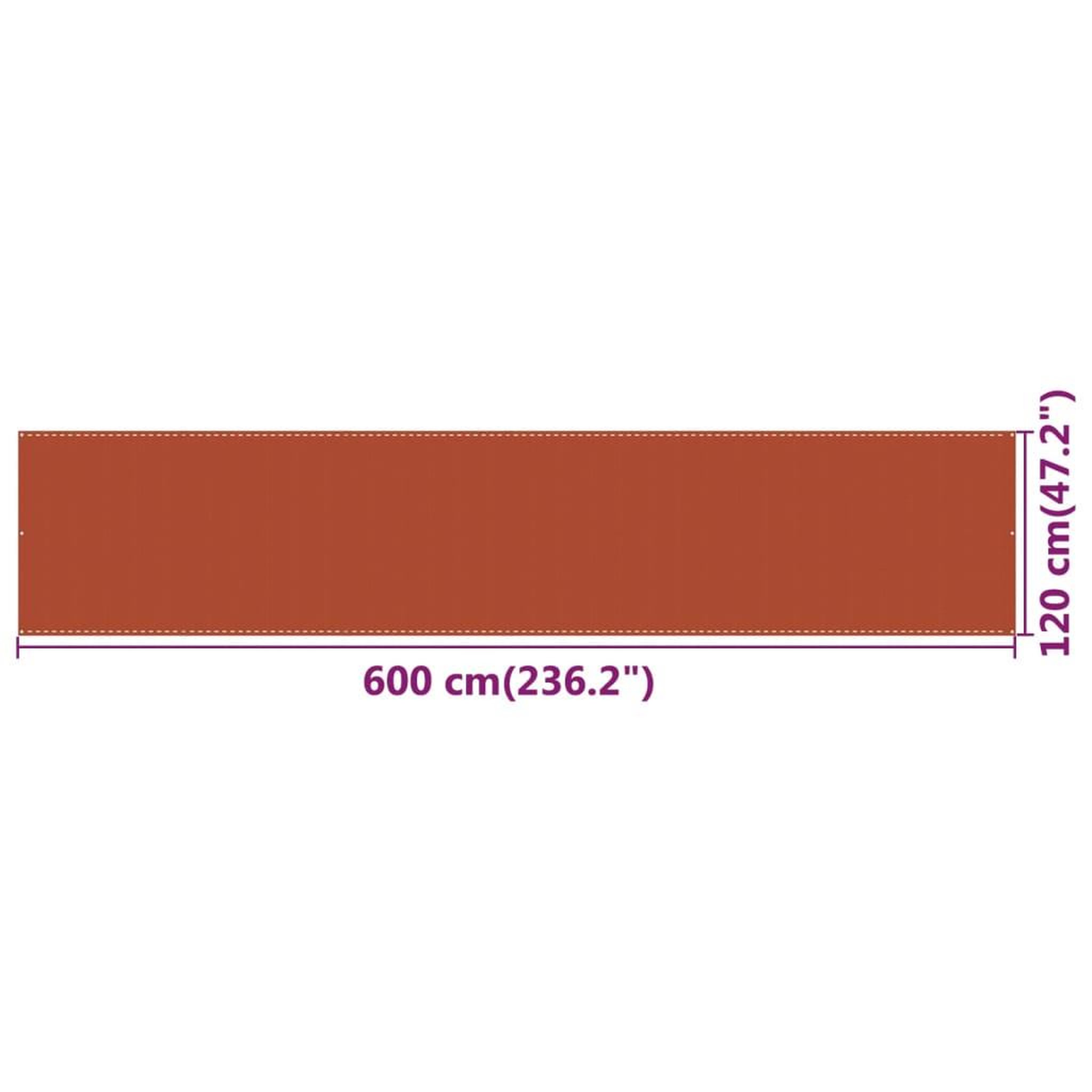 Voir la diapositive 6 : VIDAXL Ecran de balcon Orange 120x600 cm PEHD