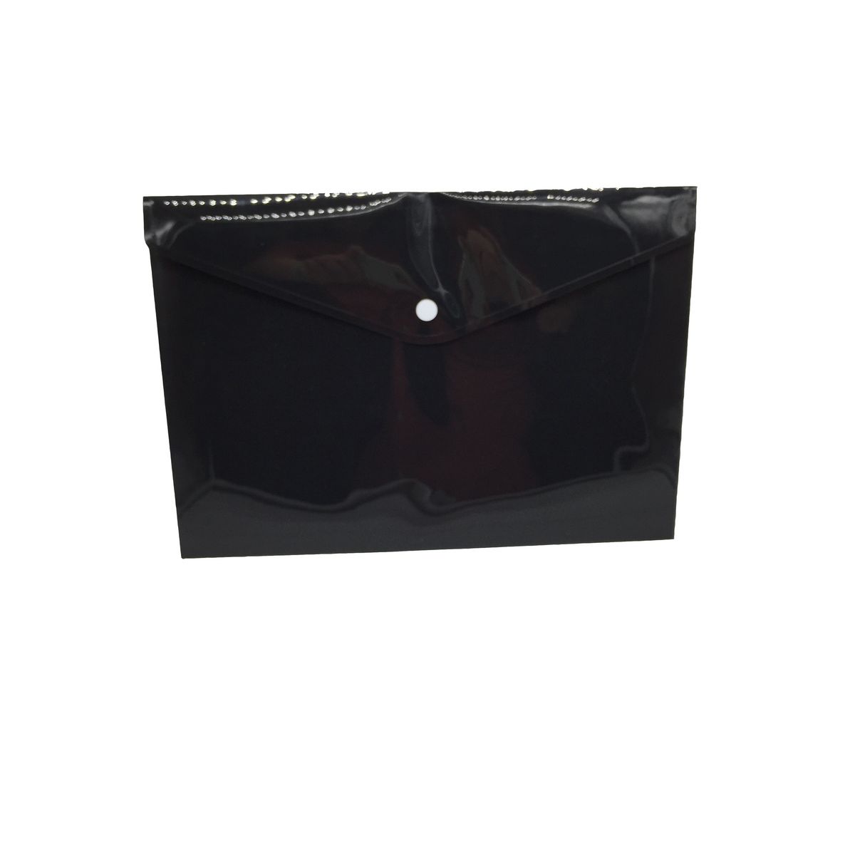 AUCHAN  Chemise enveloppe polypropylène avec bouton pression A4 noir