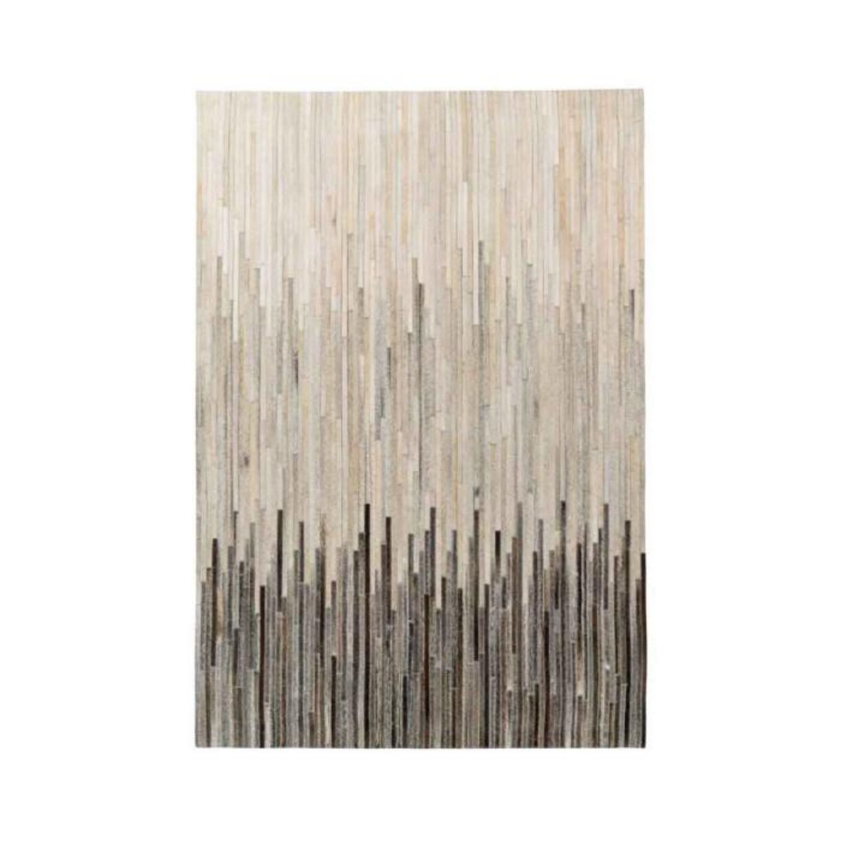 Paris Prix Tapis Fait Main à Poils Courts  Ravi  Crème & Noir