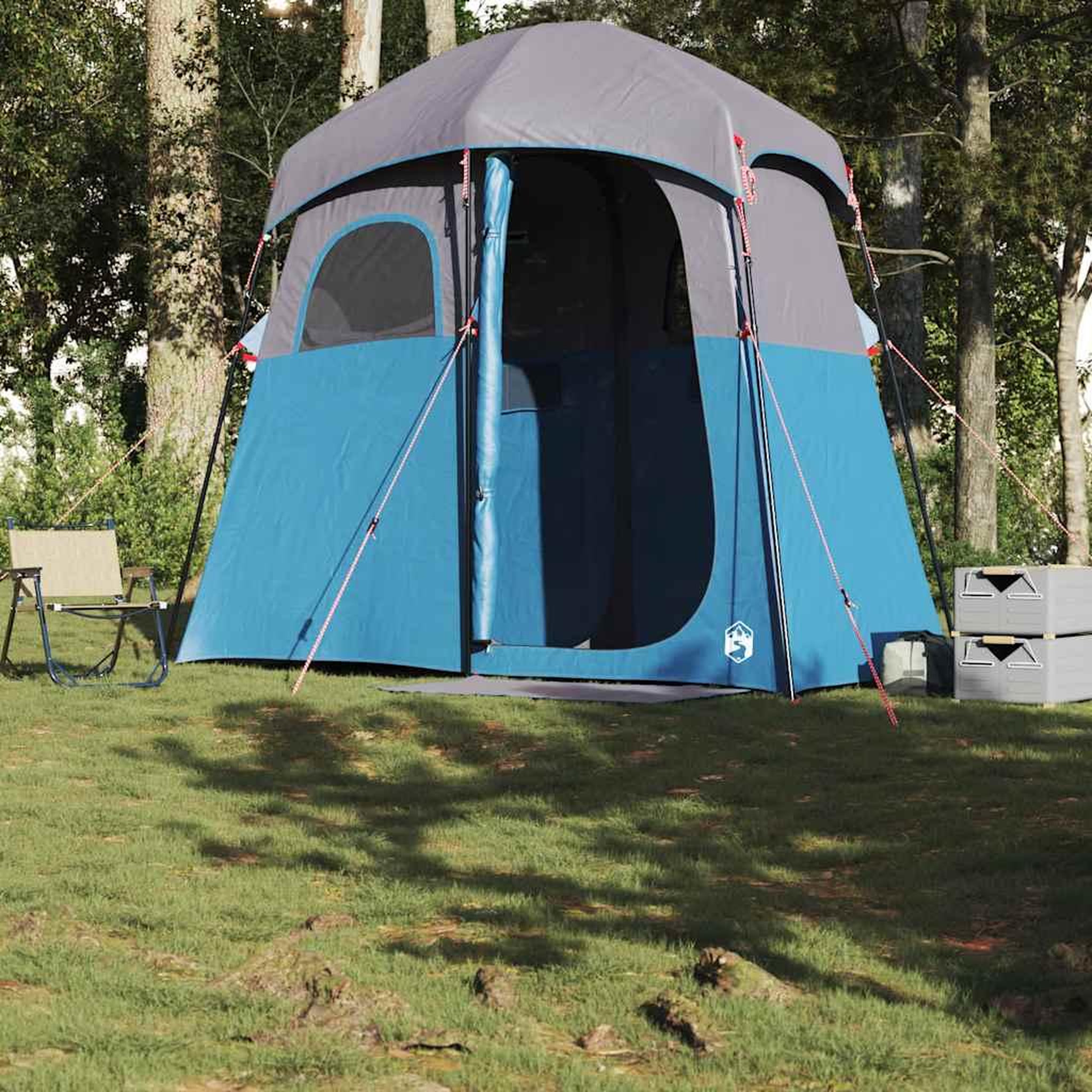 Voir la diapositive 3 : VIDAXL Tente de douche 2 personnes bleu impermeable