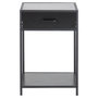 Voir la diapositive 3 : TOILINUX Table de chevet ou d'appoint 1 étagère et un tiroir en MDF et métal